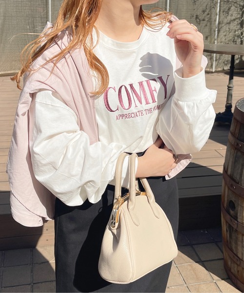 apres jour（アプレジュール）の「ロゴBIGスリットロンT【ZOZOTOWN限定アイテム】（Tシャツ/カットソー・レディース・オフホワイト/アイボリー/杢グレー/ナチュラル/ライトピンク・フリー/X-LARGE）」の10枚目の写真