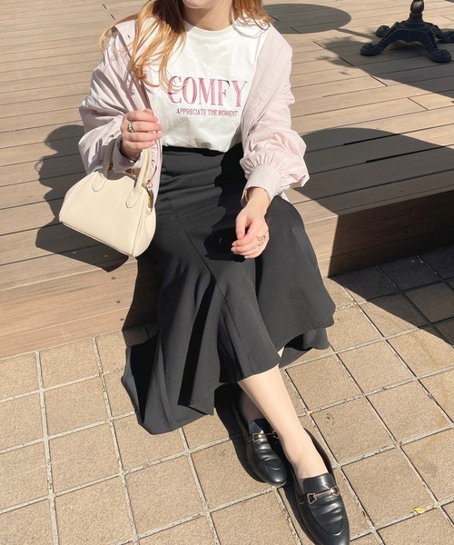 apres jour（アプレジュール）の「ロゴBIGスリットロンT【ZOZOTOWN限定アイテム】（Tシャツ/カットソー・レディース・オフホワイト/アイボリー/杢グレー/ナチュラル/ライトピンク・フリー/X-LARGE）」の11枚目の写真