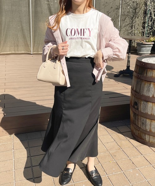 apres jour（アプレジュール）の「ロゴBIGスリットロンT【ZOZOTOWN限定アイテム】（Tシャツ/カットソー・レディース・オフホワイト/アイボリー/杢グレー/ナチュラル/ライトピンク・フリー/X-LARGE）」の12枚目の写真
