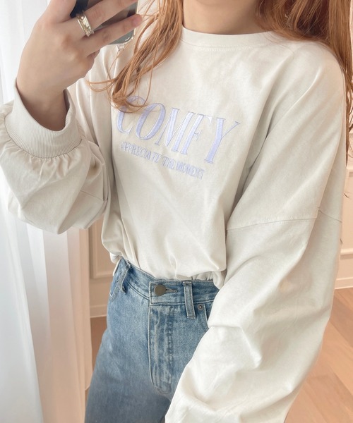 apres jour（アプレジュール）の「ロゴBIGスリットロンT【ZOZOTOWN限定アイテム】（Tシャツ/カットソー・レディース・オフホワイト/アイボリー/杢グレー/ナチュラル/ライトピンク・フリー/X-LARGE）」の14枚目の写真