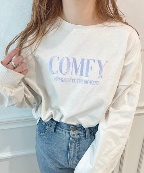 apres jour（アプレジュール）の「ロゴBIGスリットロンT【ZOZOTOWN限定アイテム】（Tシャツ/カットソー・レディース・オフホワイト/アイボリー/杢グレー/ナチュラル/ライトピンク・フリー/X-LARGE）」の15枚目の写真