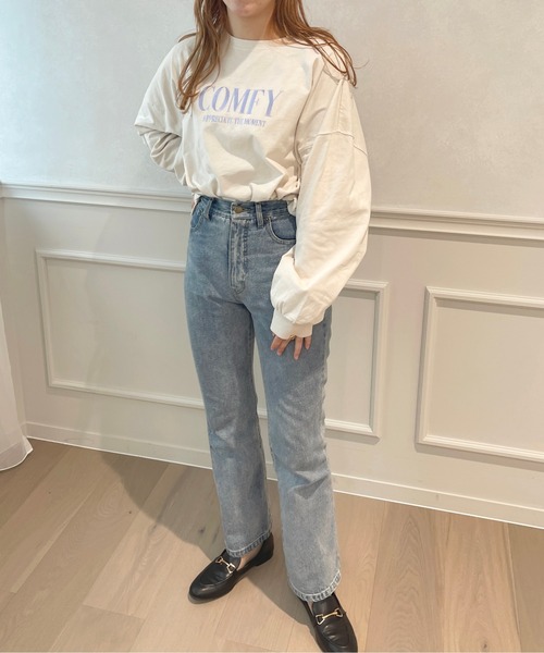 apres jour（アプレジュール）の「ロゴBIGスリットロンT【ZOZOTOWN限定アイテム】（Tシャツ/カットソー・レディース・オフホワイト/アイボリー/杢グレー/ナチュラル/ライトピンク・フリー/X-LARGE）」の17枚目の写真