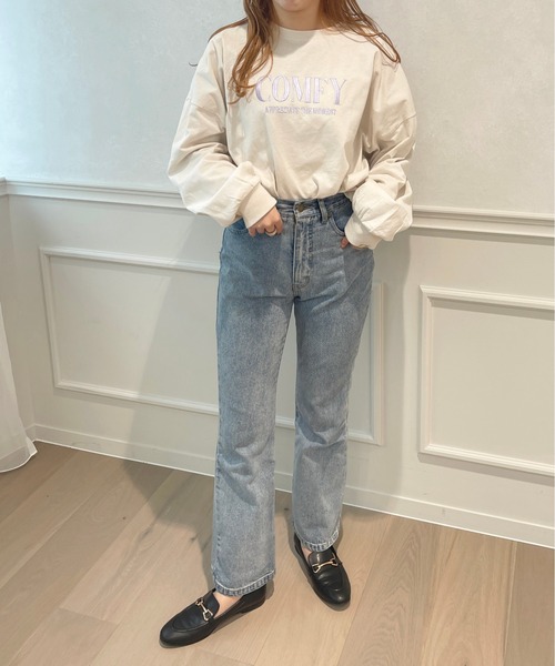 apres jour（アプレジュール）の「ロゴBIGスリットロンT【ZOZOTOWN限定アイテム】（Tシャツ/カットソー・レディース・オフホワイト/アイボリー/杢グレー/ナチュラル/ライトピンク・フリー/X-LARGE）」の18枚目の写真