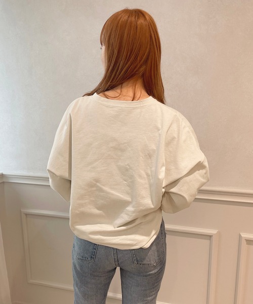 apres jour（アプレジュール）の「ロゴBIGスリットロンT【ZOZOTOWN限定アイテム】（Tシャツ/カットソー・レディース・オフホワイト/アイボリー/杢グレー/ナチュラル/ライトピンク・フリー/X-LARGE）」の16枚目の写真