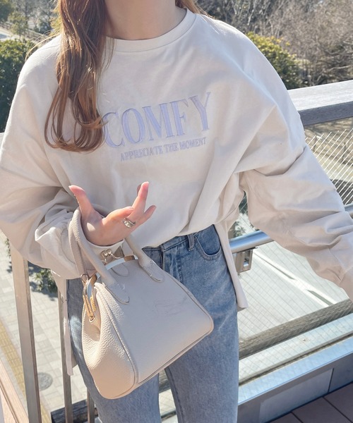 apres jour（アプレジュール）の「ロゴBIGスリットロンT【ZOZOTOWN限定アイテム】（Tシャツ/カットソー・レディース・オフホワイト/アイボリー/杢グレー/ナチュラル/ライトピンク・フリー/X-LARGE）」の19枚目の写真