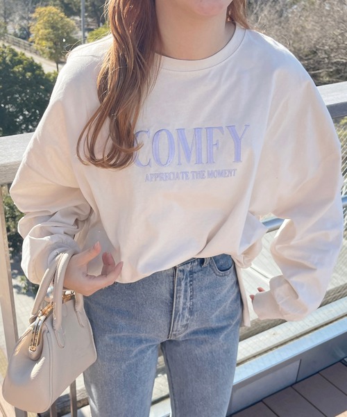 apres jour（アプレジュール）の「ロゴBIGスリットロンT【ZOZOTOWN限定アイテム】（Tシャツ/カットソー・レディース・オフホワイト/アイボリー/杢グレー/ナチュラル/ライトピンク・フリー/X-LARGE）」の20枚目の写真