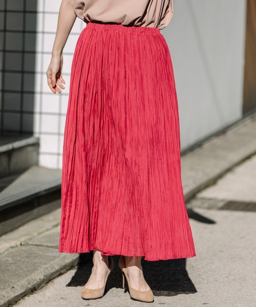 Munich（ミューニック）の「60sスパンローンプリーツスカート（スカート・レディース・ベージュ/ピンク/イエロー/ブルー・S/M）」の7枚目の写真