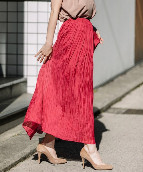 Munich（ミューニック）の「60sスパンローンプリーツスカート（スカート・レディース・ベージュ/ピンク/イエロー/ブルー・S/M）」の8枚目の写真