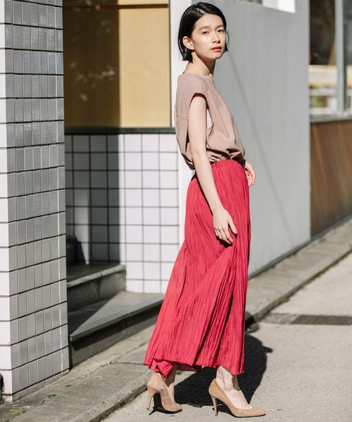 Munich（ミューニック）の「60sスパンローンプリーツスカート（スカート・レディース・ベージュ/ピンク/イエロー/ブルー・S/M）」の6枚目の写真