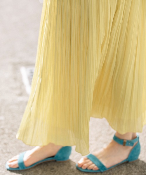 Munich（ミューニック）の「60sスパンローンプリーツスカート（スカート・レディース・ベージュ/ピンク/イエロー/ブルー・S/M）」の18枚目の写真
