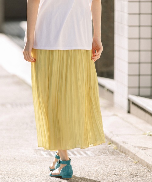 Munich（ミューニック）の「60sスパンローンプリーツスカート（スカート・レディース・ベージュ/ピンク/イエロー/ブルー・S/M）」の13枚目の写真