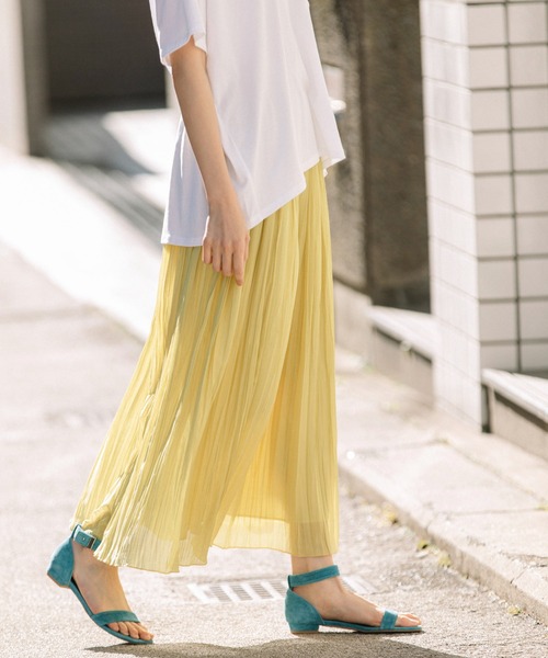 Munich（ミューニック）の「60sスパンローンプリーツスカート（スカート・レディース・ベージュ/ピンク/イエロー/ブルー・S/M）」の12枚目の写真