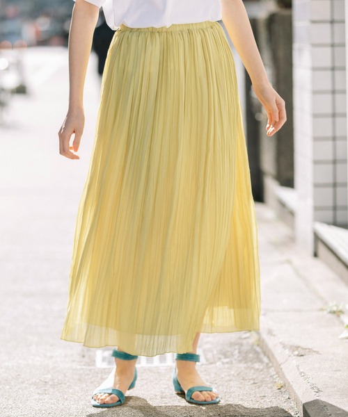 Munich（ミューニック）の「60sスパンローンプリーツスカート（スカート・レディース・ベージュ/ピンク/イエロー/ブルー・S/M）」の14枚目の写真
