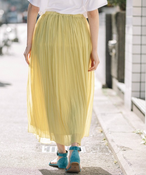 Munich（ミューニック）の「60sスパンローンプリーツスカート（スカート・レディース・ベージュ/ピンク/イエロー/ブルー・S/M）」の16枚目の写真