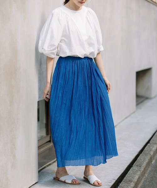 Munich（ミューニック）の「60sスパンローンプリーツスカート（スカート・レディース・ベージュ/ピンク/イエロー/ブルー・S/M）」の19枚目の写真