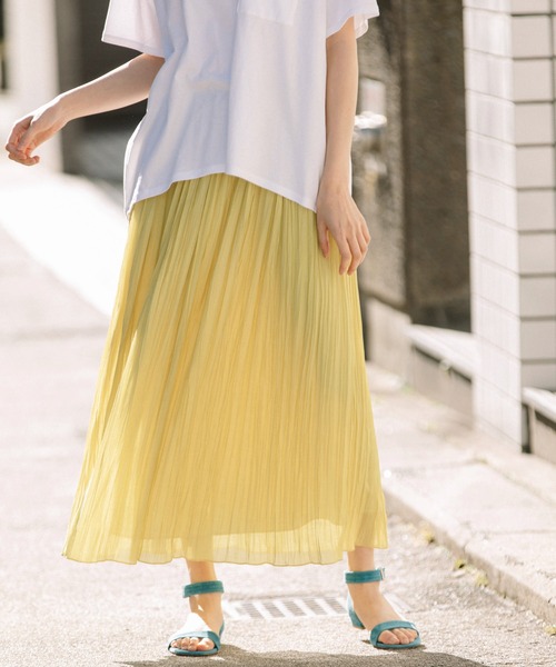 Munich（ミューニック）の「60sスパンローンプリーツスカート（スカート・レディース・ベージュ/ピンク/イエロー/ブルー・S/M）」の11枚目の写真