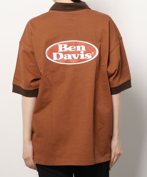 BEN DAVIS(ベンデイビス)の「BEN DAVIS/ベンデイビス ビッグシルエット バックプリント オーバルロゴ ワッペン 刺繍 ポロシャツ(ポロシャツ・メンズ・ホワイト/チャコールグレー/ブラウン系その他/ブルー系その他・M/L/XL)」の7枚目の写真