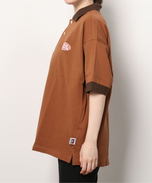 BEN DAVIS(ベンデイビス)の「BEN DAVIS/ベンデイビス ビッグシルエット バックプリント オーバルロゴ ワッペン 刺繍 ポロシャツ(ポロシャツ・メンズ・ホワイト/チャコールグレー/ブラウン系その他/ブルー系その他・M/L/XL)」の9枚目の写真
