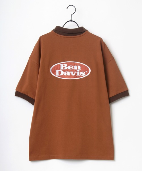 BEN DAVIS(ベンデイビス)の「BEN DAVIS/ベンデイビス ビッグシルエット バックプリント オーバルロゴ ワッペン 刺繍 ポロシャツ(ポロシャツ・メンズ・ホワイト/チャコールグレー/ブラウン系その他/ブルー系その他・M/L/XL)」の20枚目の写真