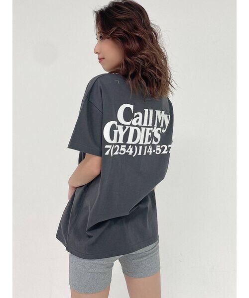 GYDA（ジェイダ）の「Call My GYDIES BIG Tシャツ（Tシャツ/カットソー・レディース・チャコールグレー/ライトグレー/オフホワイト・FREE）」の2枚目の写真