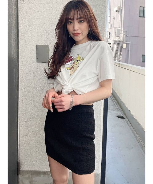 GYDA（ジェイダ）の「Call My GYDIES BIG Tシャツ（Tシャツ/カットソー・レディース・チャコールグレー/ライトグレー/オフホワイト・FREE）」の4枚目の写真