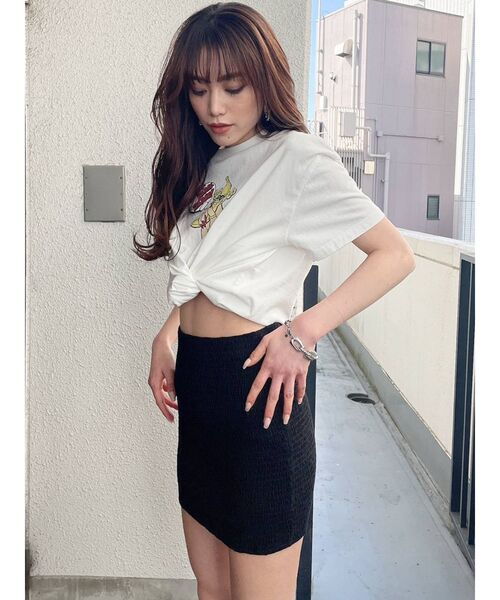 GYDA（ジェイダ）の「Call My GYDIES BIG Tシャツ（Tシャツ/カットソー・レディース・チャコールグレー/ライトグレー/オフホワイト・FREE）」の6枚目の写真