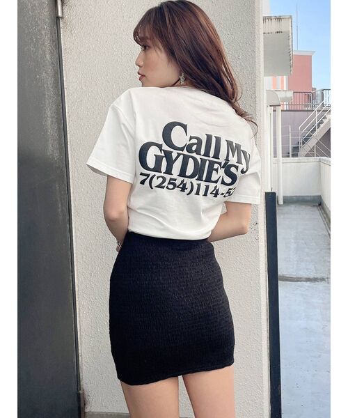GYDA（ジェイダ）の「Call My GYDIES BIG Tシャツ（Tシャツ/カットソー・レディース・チャコールグレー/ライトグレー/オフホワイト・FREE）」の7枚目の写真