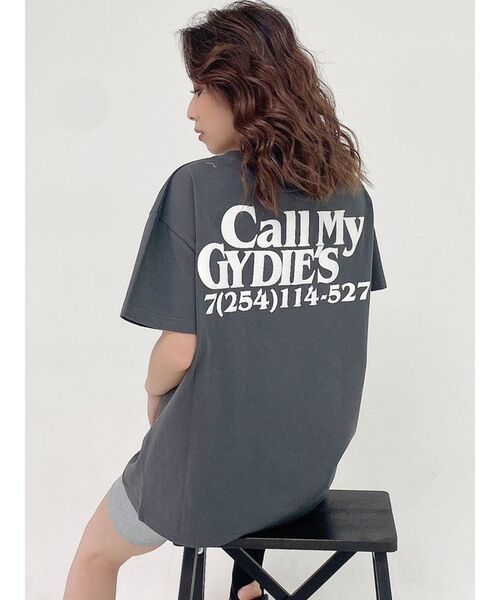 GYDA（ジェイダ）の「Call My GYDIES BIG Tシャツ（Tシャツ/カットソー・レディース・チャコールグレー/ライトグレー/オフホワイト・FREE）」の16枚目の写真