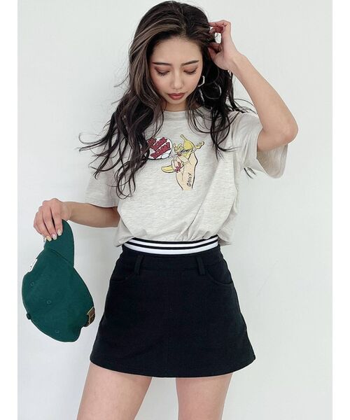 GYDA（ジェイダ）の「Call My GYDIES BIG Tシャツ（Tシャツ/カットソー・レディース・チャコールグレー/ライトグレー/オフホワイト・FREE）」の18枚目の写真