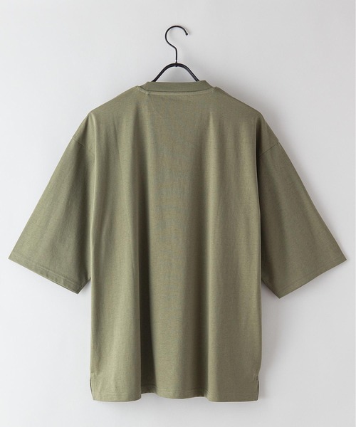 Blue Standard （ブルースタンダード）の「【BLUE STANDARD/ブルースタンダード】汗染みの目立ちにくいゼロステイン　汗シミ防止加工 ビッグシルエットTシャツ ルーズT（Tシャツ/カットソー・メンズ・オリーブ/ピンク系その他/ネイビー/ホワイト/ブラック/ベージュ/ダークグリーン/サックスブルー・LARGE/X-LARGE/MEDIUM/SMALL）」の13枚目の写真