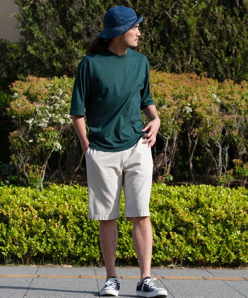 Blue Standard （ブルースタンダード）の「【BLUE STANDARD/ブルースタンダード】汗染みの目立ちにくいゼロステイン　汗シミ防止加工 ビッグシルエットTシャツ ルーズT（Tシャツ/カットソー・メンズ・オリーブ/ピンク系その他/ネイビー/ホワイト/ブラック/ベージュ/ダークグリーン/サックスブルー・LARGE/X-LARGE/MEDIUM/SMALL）」の21枚目の写真