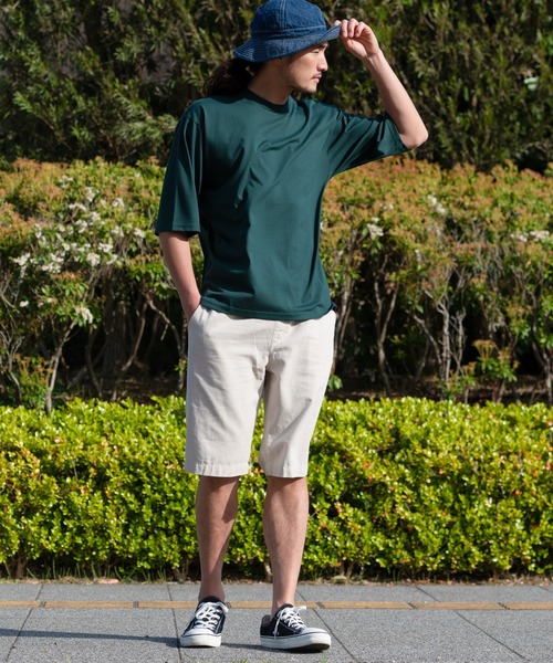 Blue Standard （ブルースタンダード）の「【BLUE STANDARD/ブルースタンダード】汗染みの目立ちにくいゼロステイン　汗シミ防止加工 ビッグシルエットTシャツ ルーズT（Tシャツ/カットソー・メンズ・オリーブ/ピンク系その他/ネイビー/ホワイト/ブラック/ベージュ/ダークグリーン/サックスブルー・LARGE/X-LARGE/MEDIUM/SMALL）」の20枚目の写真