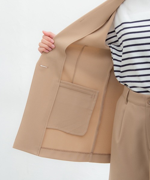 Honeys(ハニーズ)の「シングル釦テーラーベスト(ベスト・レディース・ブラック/ネイビー/ライトベージュ/ダークベージュ・LL/M/L)」の20枚目の写真