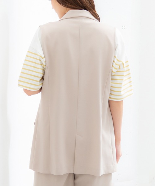 Honeys(ハニーズ)の「シングル釦テーラーベスト(ベスト・レディース・ブラック/ネイビー/ライトベージュ/ダークベージュ・LL/M/L)」の15枚目の写真