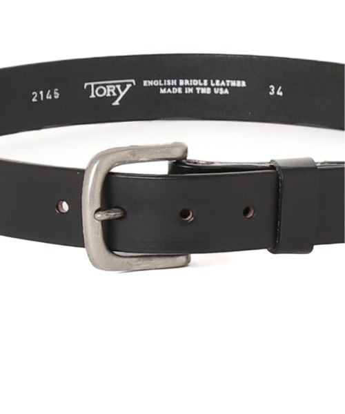 TORY LEATHER(トリーレザー)の「『TORY LEATHER』PLAIN BELTS WITH SQUARE TYPE BUCKLE IN BRASS OR NICKEL(ベルト・レディース・ブラック/ブラウン系・30inch/28inch/34inch/32inch)」の3枚目の写真