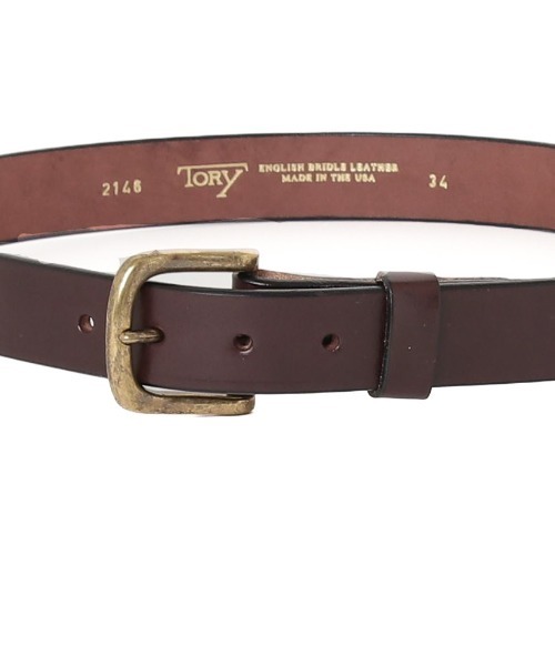 TORY LEATHER(トリーレザー)の「『TORY LEATHER』PLAIN BELTS WITH SQUARE TYPE BUCKLE IN BRASS OR NICKEL(ベルト・レディース・ブラック/ブラウン系・30inch/28inch/34inch/32inch)」の5枚目の写真