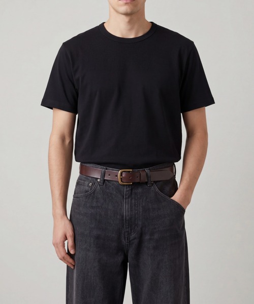 TORY LEATHER(トリーレザー)の「『TORY LEATHER』PLAIN BELTS WITH SQUARE TYPE BUCKLE IN BRASS OR NICKEL(ベルト・レディース・ブラック/ブラウン系・30inch/28inch/34inch/32inch)」の9枚目の写真