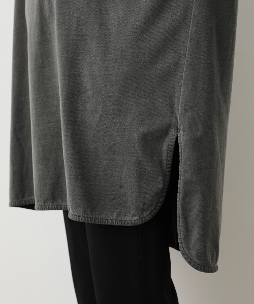 RODEO CROWNS WIDE BOWL（ロデオクラウンズワイドボウル）の「ピグメントメッセージチュニックワンピース（ワンピース・レディース・チャコールグレー/オフホワイト/ライトイエロー・FREE）」の17枚目の写真