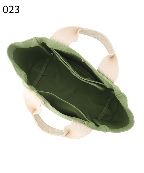 SHOO・LA・RUE（シューラルー）の「◆【目隠しフラップ】キャンバストート（トートバッグ・レディース・ダークグリーン/グレー/イエロー/ブルー/ナチュラル/ピンク系・00）」の7枚目の写真