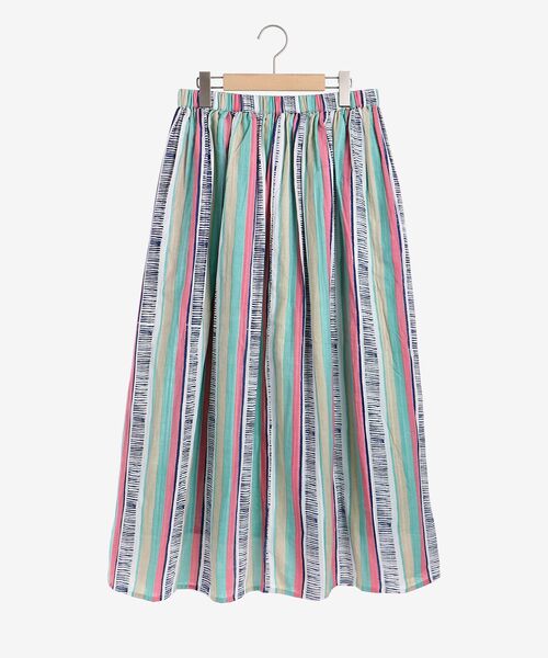 le.coeur blanc（ルクールブラン）の「マルチストライプギャザースカート（スカート・レディース・グリーン系その他/パープル系その他・38）」の17枚目の写真