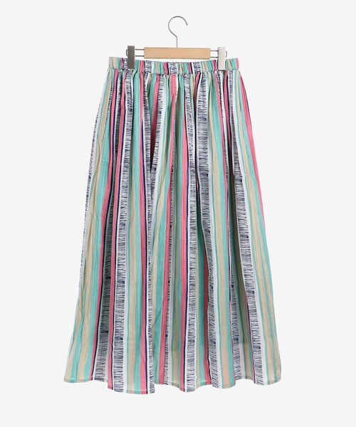 le.coeur blanc（ルクールブラン）の「マルチストライプギャザースカート（スカート・レディース・グリーン系その他/パープル系その他・38）」の18枚目の写真