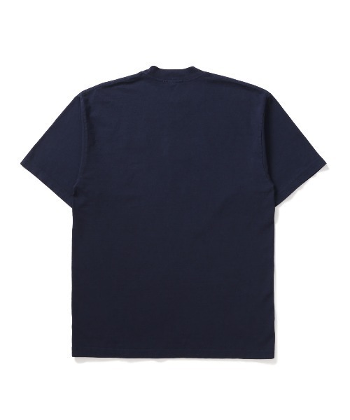 UNION(UNION TOKYO)(ユニオン)の「BRICKS & WOOD LOGO TEE Tシャツ(Tシャツ/カットソー・メンズ・ネイビー/ピンク・MEDIUM/SMALL/LARGE/X-LARGE)」の5枚目の写真