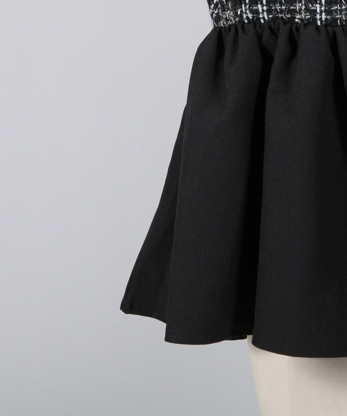 Julia Boutique（ジュリアブティック）の「異素材ペプラムトップス/22110（Tシャツ/カットソー・レディース・ホワイト/ブラック・ONE）」の12枚目の写真