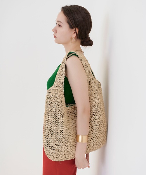 TINA：JOJUN（ティーナジョジュン）の「ペーパー ラウンドバッグ TINA：JOJUN（かごバッグ・レディース・ベージュ系その他・F）」の11枚目の写真