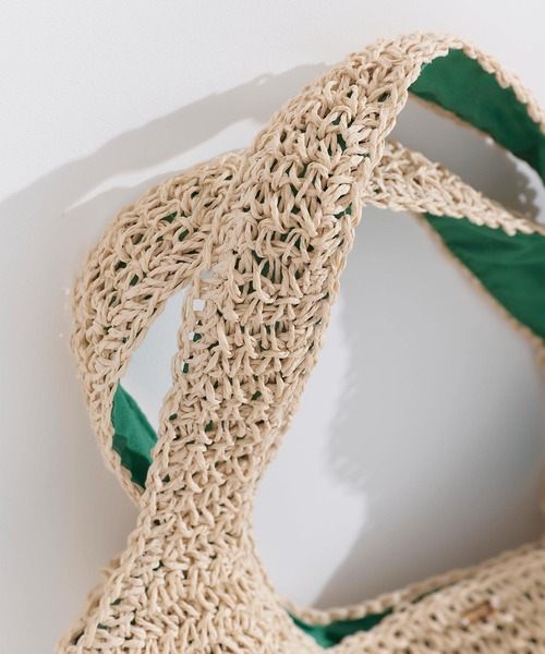 TINA：JOJUN（ティーナジョジュン）の「ペーパー ラウンドバッグ TINA：JOJUN（かごバッグ・レディース・ベージュ系その他・F）」の7枚目の写真