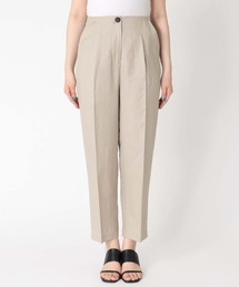 麻レーヨンテーパードパンツ