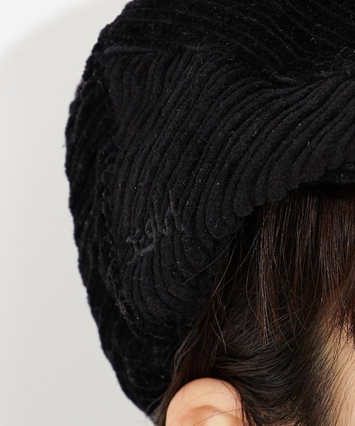 X-girl(エックスガール)の「CORDUROY HUNTING CAP(ハンチング/ベレー帽・レディース・ホワイト/ライトブルー/ブラック・ONE SIZE)」の19枚目の写真