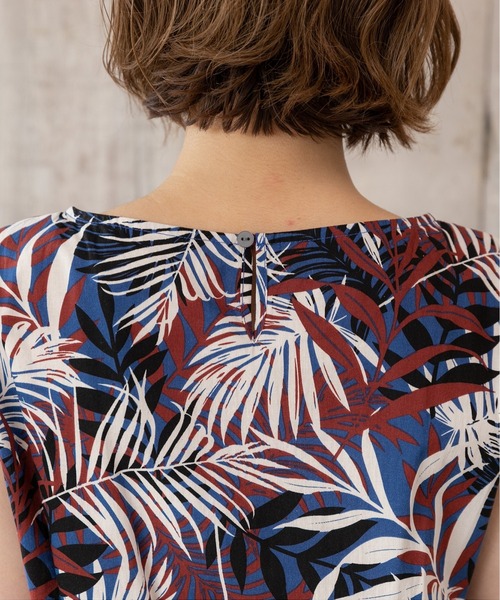 PREFERIR（プレフェリール）の「【Feliz】エスニック プリント 美人 マキシ丈ワンピース.（ワンピース・レディース・ネイビー/イエロー・MEDIUM/LARGE/SMALL）」の20枚目の写真