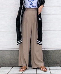 Q | レーヨンスラブワイドパンツ(その他パンツ)