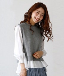 アラフォー女性へ贈る「シャツ×ベスト」正解コーデ